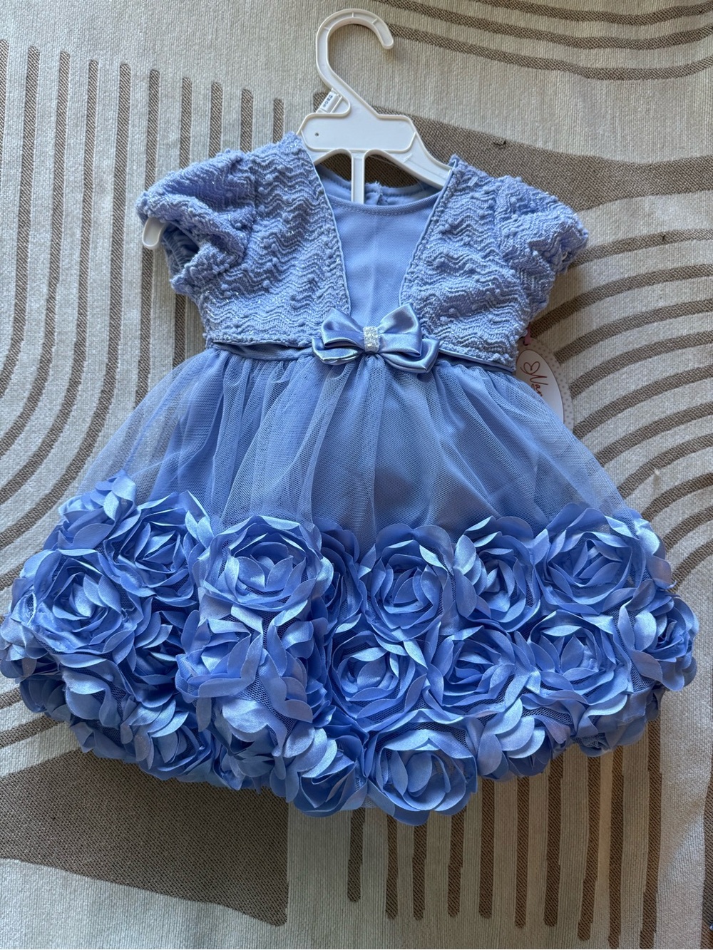 Nanette Baby Periwinkle Rosette Tulle Dress